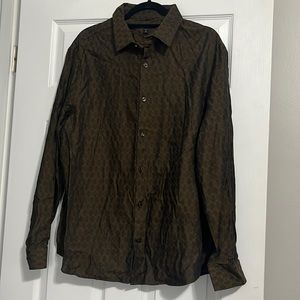 Express Pattern Dress Button Down XL